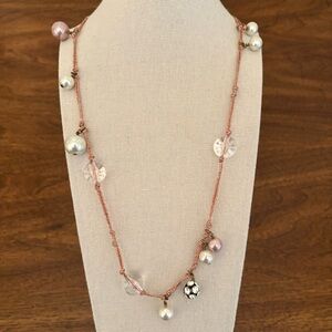 J.Crew | Rose Gold Bauble Necklace | 32” Length